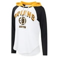thumbnail image 2 of Women's-G-III 4Her by Carl Banks  White Boston Bruins VIP Raglan Long Sleeve Hoodie T-Shirt, 2 of 3