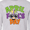 thumbnail image 4 of Inktastic April Fools Day with Funny Face Replacing O Long Sleeve Youth T-Shirt, 4 of 5