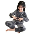 thumbnail image 2 of Uuszgmr Kids Outfit Sets For Girl Boys' Girls' Flannel Clothes Set Warmth sweatshirt Top And Pants Winter Warm Soft Warmth Homewear With Sweatpants Comfortable Wear, 2 of 4