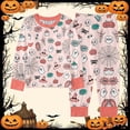 thumbnail image 2 of MEZZALL Halloween Kids Pajamas Sets Cozy Themed Crew Neck Long Sleeve Tops And Pants Two Piece Sleepwear Fashionable Nightwear, 2 of 3