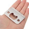 thumbnail image 4 of OULII 1 Set Dead Bolt Strike Plate Iron Silver Replacement for DIY Repair, 4 of 8