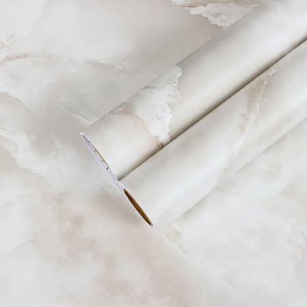 CHIHUT Light Brown Marble Contact Paper for Countertops Waterproof Self Adhesive Matte Marble Wallpaper Peel and Stick Wallpaper for Kitchen Removable Vinyl Wrap for Backsplash Bathroom 12''x100''