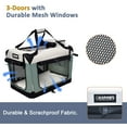 thumbnail image 4 of GOOPAWS Soft Pet Crates Kennel 24'', 27", 30" & 36", 3 Door Soft Sided Folding Travel Pet Carrier, 4 of 6