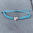 thumbnail image 2 of Sportybella Volleyball Charm Bracelet - Adjustable Bracelet with Volleyball Charm for Volleyball Players (Light Blue), 2 of 5