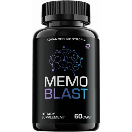 Memo Blast Supplement Capsules – MemoBlast Natural Blend Memory Focus, 1 Pack, 60 Capsules