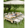 thumbnail image 4 of Outdoor Tablecloth with Umbrella Hole for Patio/Picnic/Party/Camping, Pig Sunflowers Waterproof Table Cloth Rectangle Table Cover Washable, Yellow Floral Farmhouse Checkered Rustic (60"x 84"), 4 of 8