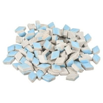 200g Ceramic Mosaic Tiles for Crafts Bulk, Rhombic Light Blue Ceramic Tiles for Mosaic Kits