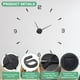 thumbnail image 2 of Uxcell 1-Pack Reloj de Pared 3D DIY, Reloj de Pared Sin Marco de 51" con 4 Números de Espejo Adhesivos para el Hogar, Negro, 2 of 6