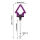 thumbnail image 3 of Aluminio Aleación Delantero Parachoques Remolque Anillo Ojo Remolque Gancho Tornillo Púrpura, 3 of 7
