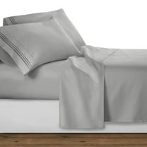 Celine Linen 4-Piece Super Soft Bed Sheet Set, King – 1500 Thread Count, Silver – Easy Care, Wrinkle Resistant, Microfiber