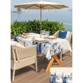 thumbnail image 4 of Outdoor Tablecloth with Umbrella Hole and Zipper, Blue White Pumpkin Rectangle Table Cloth 54x80 Inch Waterproof Tablecloth, Rustic Fall Thanksgiving Eucalyptus Picnic Table Cover for Patio Camping, 4 of 7