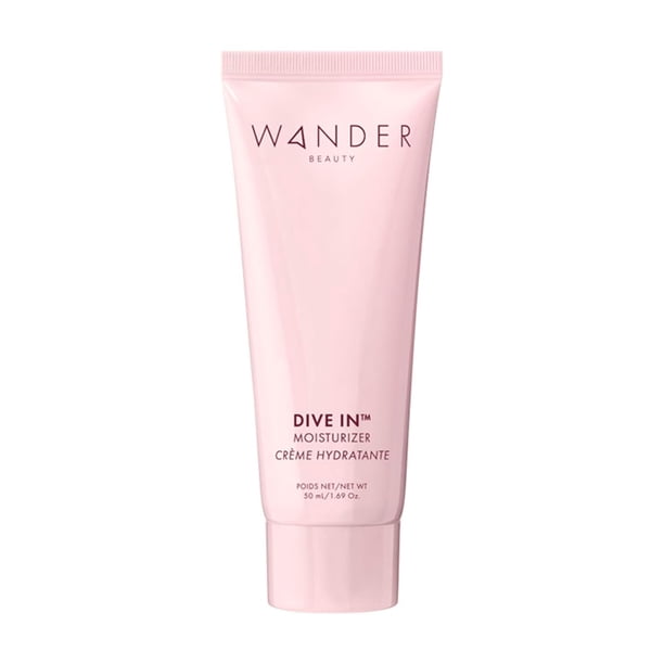 Wander Beauty Dive In Moisturizer - Hidratante facial 8 en 1 para hidratación de 72 horas - Piel regordeta, ilumina y rejuvenece con 13 frutas y 4 extractos de flores - Hidratante en gel ligero - 1.69