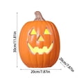 thumbnail image 4 of Halloween Large Pumpkin Decoration, Halloween Jack O Lantern Pumpkin Light with Glowing LED Design, Outdoor Pumpkin Ornament for Yard Home Party Holiday Display Decor, 4 of 7