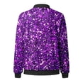 thumbnail image 5 of HJYCHN Jacket for Women Casual Print Open Front Long Sleeve Cardigan Jacket Loose Fit Blouse For Daily Wear And Style Womens Coat Purple M, 5 of 5