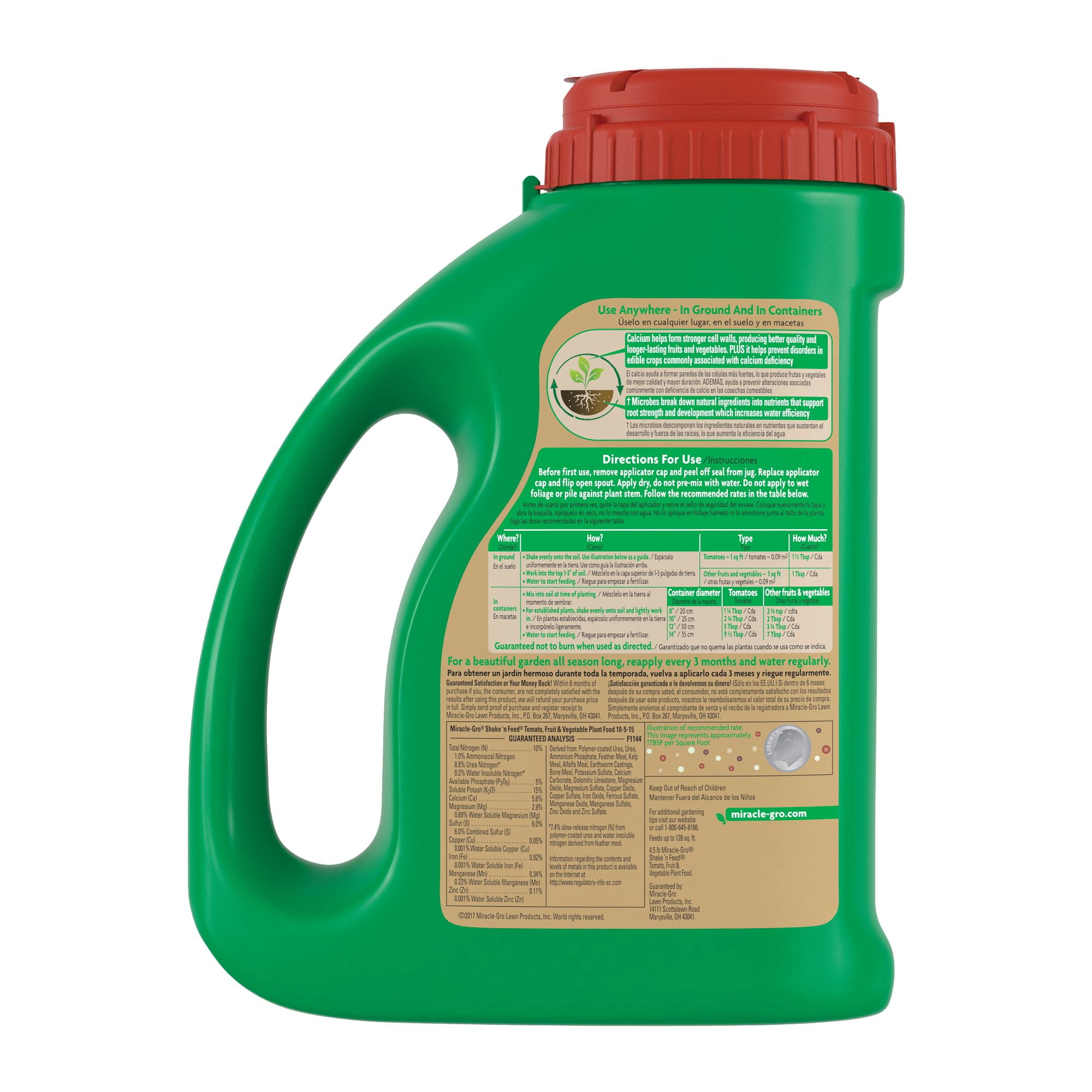 Miracle-Gro Shake 'n Feed Tomato, Fruit and Vegetable Plant Food, 4.5 lbs.