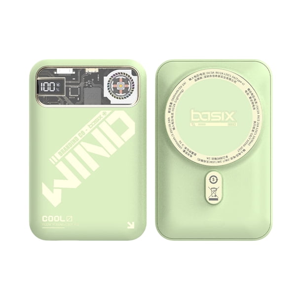 Cargador Portátil Likrtyny Transparente Mini Powerbank Refrigeración 10000 MAh 20 W PD Carga Rápida Bidireccional