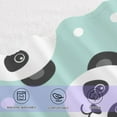 thumbnail image 4 of Cute Panda Face on Green Cotton Towel Set 2 Piece, 1 Bath Towels 1 Washcloth, Soft Fast Dry Absorbent Face Hand Towel for Bathroom Hotel Gym Spa and Beach, 4 of 7