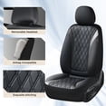 thumbnail image 5 of Coverado Car Seat Covers, Faux Leather with Carbon Fiber Front and Back Car Seat Protectors, 5 Seats Universal Fit for Most Cars SUV Trucks, Black, 5 of 12