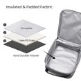 thumbnail image 4 of Kato Insulated Lunch & Meals Bag for Women/Men - Mini Thermal Portable Food Cooler Tote with Dual Zipper, Back to School Small Gray (8.5"x9.5"x3.8"), 4 of 7