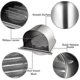 thumbnail image 4 of 6Inch 150mm Waterproof Stainless Steel Vent Hood Anti-Corrosion Exhaust Extractor for Wall Air, 4 of 5