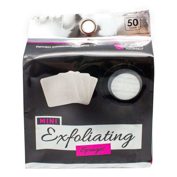 Jacent Mini Exfoliating Sponges: Square Facial Cleansing and Makeup Removal Pads, Suitable For All Skin Types