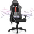 thumbnail image 1 of Costway Massage Gaming Chair with 2 Bluetooth Speakers Adjustable Swivel Racing Style Chair, 1 of 8
