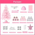 thumbnail image 4 of Árbol de Navidad Migaven de 60 cm con luces y adornos de PVC rosa, 4 of 8