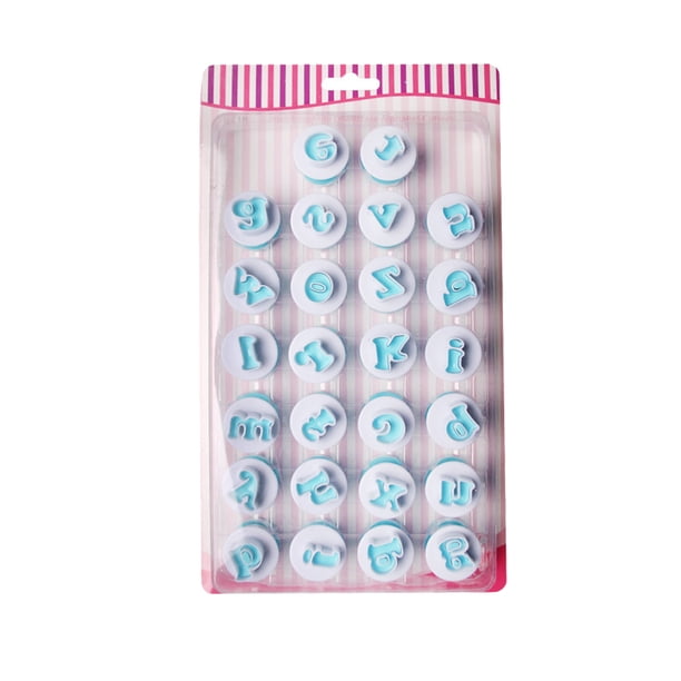 Matsuzay Molde de impresión de galletas de 10/26 Uds., letras mayúsculas, número, molde para galletas, molde para hornear pasteles con alfabeto, Herramientas y accesorios para hornear 2 Matsuzay JJ24140-02