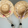 thumbnail image 6 of Pet Enjoy Dog Cat Straw Hat,Breathable Cat Sunhat Pet Farmer Hat,Handmade Stylish Cool Pet Dog Sombrero Hat Cap Headwear for Outdoor Trave, 6 of 7