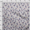 thumbnail image 3 of oneOone Viscose Jersey Medium Blue Fabric Floral Retro Diy Clothing Quilting Fabric Print Fabric By Yard 60 Inch Wide, 3 of 5