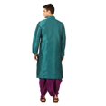 thumbnail image 3 of Mens Handmade Art Silk Loop Button Designer Kurta Dhoti Set/Mens Indian Sherwani, 3 of 3