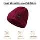 thumbnail image 2 of Gorro de invierno con forro de satén para mujer y hombre, gorro holgado con forro de seda para invierno, gorro de punto cálido con puños, 2 of 5