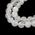 thumbnail image 4 of 5 Strand Natural Quartz Crystal Beads Strands (128 Facets)Faceted Rock Crystal Round Beads 6mm Hole: 0.9mm 60pcs/strand 14.76 inch(37.5cm), 4 of 5