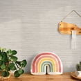 thumbnail image 2 of Tempaper Textured Horizontal Faux Grasscloth Beige Peel and Stick Wallpaper, 20.5" x 16.5', 2 of 7