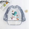 thumbnail image 1 of New Baby Kids Toddler Long Sleeve Waterproof Art Smock Feeding Bib Apron Pocket, 1 of 5