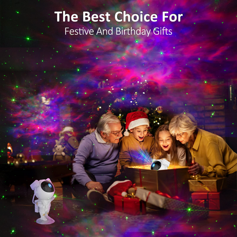 Star Projector Night Light, Astronaut with Remote Timer, Kids Room