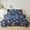 Navy Space, variant on Smuge Quilt Set Blue Chrysanthemum Fox -Bedspread Coverlet Set 3-Piece Soft Reversible Includes: 1 Quilt, 2 Pillow Shams