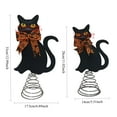 thumbnail image 2 of Black Cat Christmas Tree Topper – Cute Halloween & Winter Holiday Ornament with Changeable Bows for Home Decor, 2 of 5