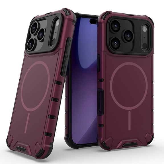Corliven for iPhone 18 Pro Max Case with Shockproof PC TPU Protection, Plum