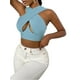 thumbnail image 3 of Txlixc Mujeres Cross Wrap Crop Tops, Adultos Verano Sin Mangas Recorte Tank Tops Txlixc Sexy, 3 of 7