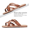 thumbnail image 4 of Sandalias planas Luoika para mujer, ancho ancho, color canela, 12.5XW, 4 of 8