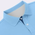 thumbnail image 4 of Tshirts Shirts for Men Short Sleeve Button Up Collared Summer Golf Sports Dressy Polo Shirts Moisture Wicking Casual Breathable Deer Printed Men's Shirts Sky Blue XXL, 4 of 4