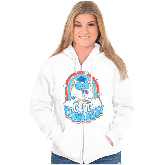 Vintage Nostalgia Tootsie Owl Quote Zip Hoodie Sweatshirt Women Brisco Brands M