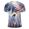 thumbnail image 5 of cllios 4th of July Shirts Men Patriotic Red White and Blue Graphic Tees Big and Tall Slim-fit Crewneck Top Fitness Gym Short Sleeve T Shirt, 5 of 5