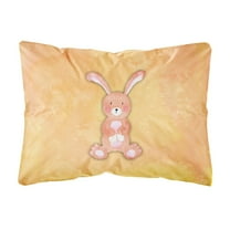 Carolines Treasures BB7383PW1216 Rabbit Watercolor Canvas Fabric Decorative Pillow 12H x16W multicolor