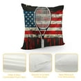 thumbnail image 4 of Orinice Tennis Graphic Decorative Cotton Linen Throw Pillow Cover for Home Couch Living Room Bed Sofa 22x22in, 4 of 5