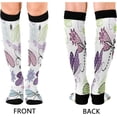 thumbnail image 2 of FREEAMG 2Pair Fashion Print Compression Socks for Women Men,Knee High Stockings for Athletic Sports,Running,Travel, 2 of 7