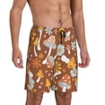 thumbnail image 2 of Kdxio Floral Hippie Mushrooms Print Mens Sleep Shorts Bottoms Soft Comfy Pajama Wear Pants with Drawstring Pockets, 2 of 7