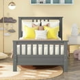 thumbnail image 4 of Bellemave Twin Size Bed Frame, Wood Platform Bed with Headboard and Footboard for Teens Adults (Grey), 4 of 9