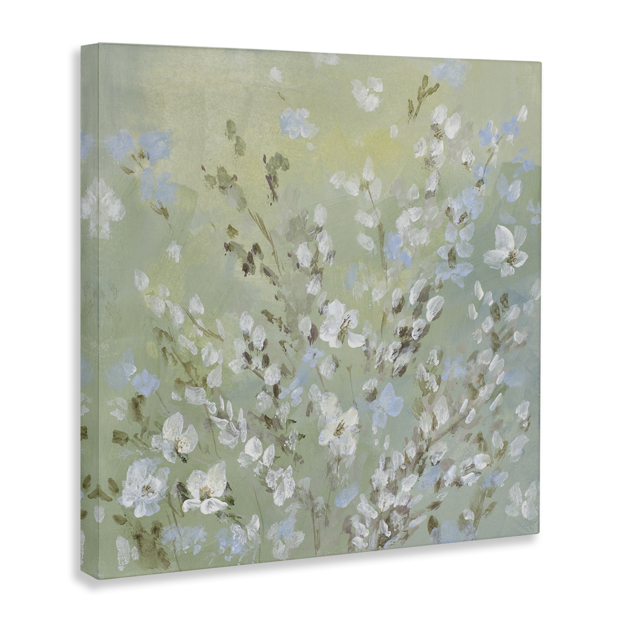 Stupell Industries Floral Meadow Wispy Willows Floral & Botanical Painting Wrapped Canvas Art Print Wall Art, 17 x 17